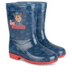 Bottes De Pluie MARINE Garçon Motif Carreaux A Enfiler