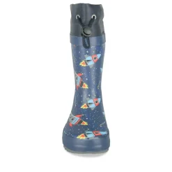 Bottes De Pluie MARINE Garçon Motif Uni A Enfiler
