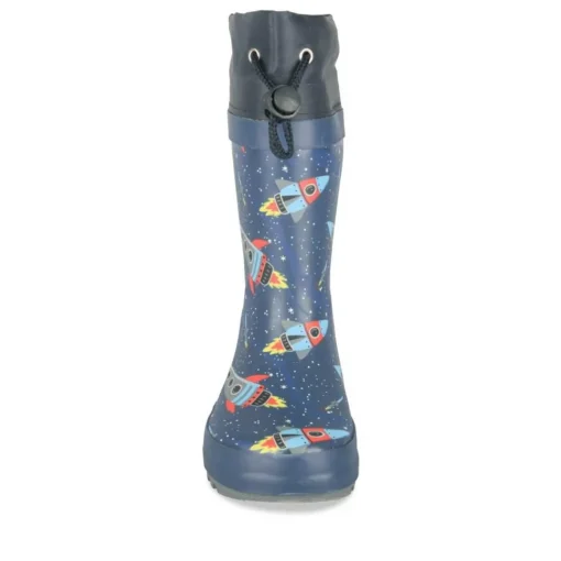 Bottes De Pluie MARINE Garçon Motif Uni A Enfiler