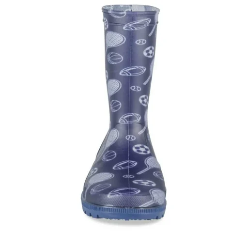 Bottes De Pluie MARINE Garçon Motif Uni A Enfiler