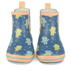 Bottes De Pluie MARINE Garçon Motif Uni A Enfiler