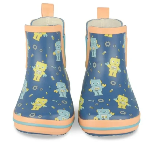 Bottes De Pluie MARINE Garçon Motif Uni A Enfiler