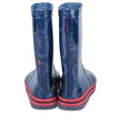 Bottes De Pluie MARINE Garçon Motif Uni A Enfiler