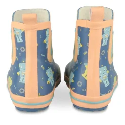 Bottes De Pluie MARINE Garçon Motif Uni A Enfiler