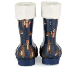 Bottes De Pluie MARINE Garçon Motif Animal A Enfiler