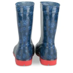 Bottes De Pluie MARINE Garçon Motif Carreaux A Enfiler