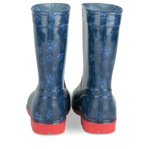 Bottes De Pluie MARINE Garçon Motif Carreaux A Enfiler