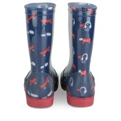 Bottes De Pluie MARINE Garçon Motif Uni A Enfiler