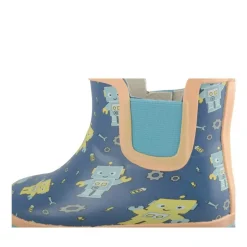Bottes De Pluie MARINE Garçon Motif Uni A Enfiler