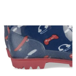Bottes De Pluie MARINE Garçon Motif Uni A Enfiler