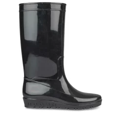 Bottes De Pluie NOIR Femme Motif Uni A Enfiler