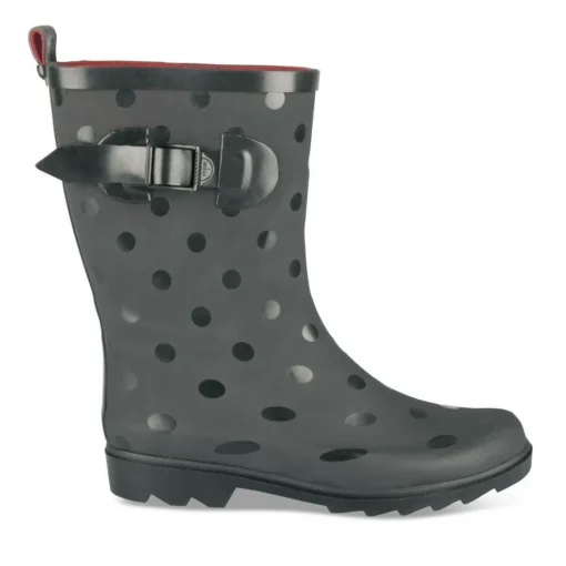 Bottes De Pluie NOIR Femme Motif Uni A Enfiler
