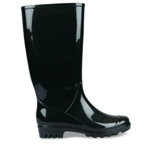 Bottes De Pluie NOIR Femme Motif Uni A Enfiler
