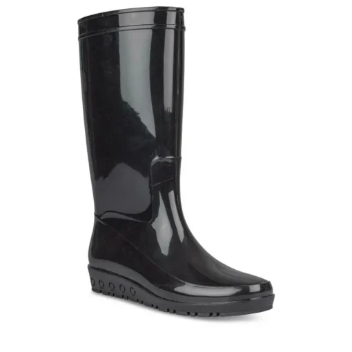 Bottes De Pluie NOIR Femme Motif Uni A Enfiler