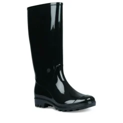 Bottes De Pluie NOIR Femme Motif Uni A Enfiler