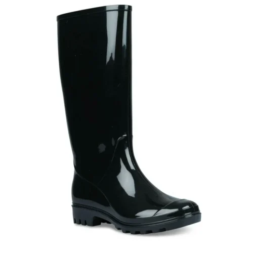 Bottes De Pluie NOIR Femme Motif Uni A Enfiler