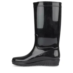 Bottes De Pluie NOIR Femme Motif Uni A Enfiler