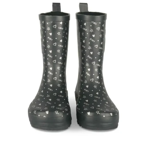Bottes De Pluie NOIR Fille Motif Uni A Enfiler
