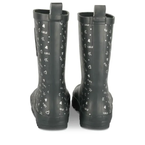 Bottes De Pluie NOIR Fille Motif Uni A Enfiler