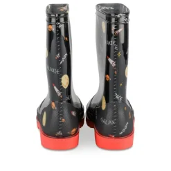 Bottes De Pluie NOIR Garçon Motif Uni A Enfiler