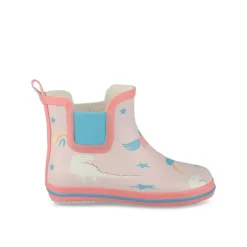 Bottes De Pluie ROSE Fille Motif Licorne A Enfiler