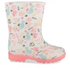 Bottes De Pluie ROSE Fille Motif Animal A Enfiler