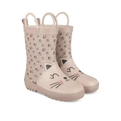 Bottes De Pluie ROSE Fille Motif Animal A Enfiler