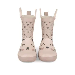 Bottes De Pluie ROSE Fille Motif Animal A Enfiler