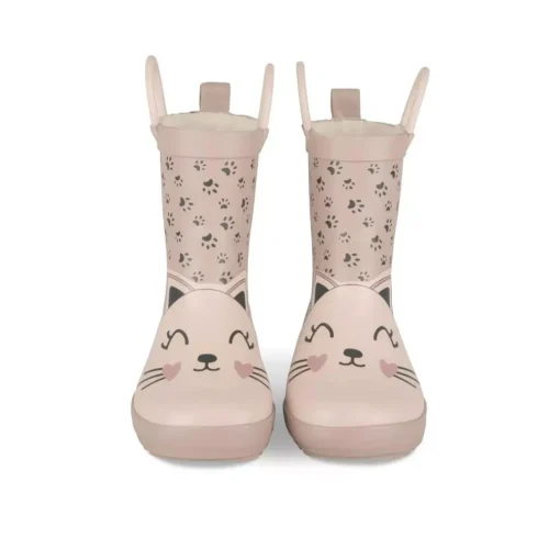Bottes De Pluie ROSE Fille Motif Animal A Enfiler