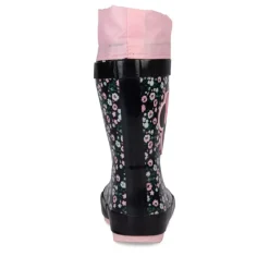 Bottes De Pluie ROSE Fille Motif Fleuri A Enfiler