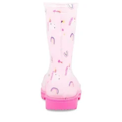 Bottes De Pluie ROSE Fille Motif Licorne A Enfiler