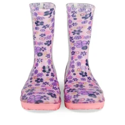 Bottes De Pluie ROSE Fille Motif Fleuri A Enfiler