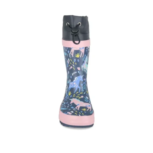 Bottes De Pluie ROSE Fille Motif Licorne A Enfiler
