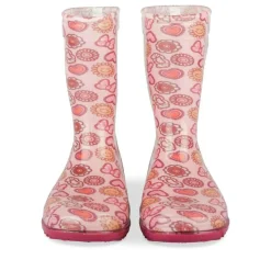 Bottes De Pluie ROSE Fille Motif Multicolore A Enfiler