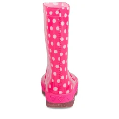 Bottes De Pluie ROSE Fille Motif A Pois A Enfiler