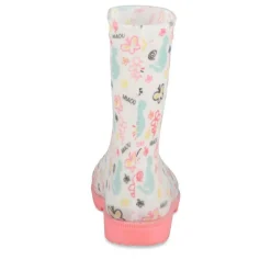 Bottes De Pluie ROSE Fille Motif Animal A Enfiler