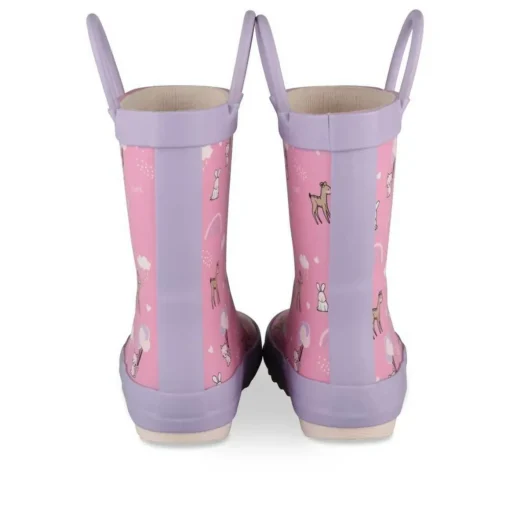 Bottes De Pluie ROSE Fille Motif Animal A Enfiler