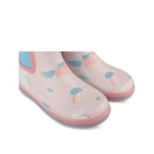 Bottes De Pluie ROSE Fille Motif Licorne A Enfiler