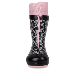 Bottes De Pluie ROSE Fille Motif Fleuri A Enfiler
