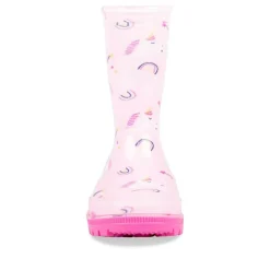 Bottes De Pluie ROSE Fille Motif Licorne A Enfiler