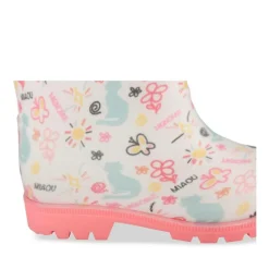 Bottes De Pluie ROSE Fille Motif Animal A Enfiler