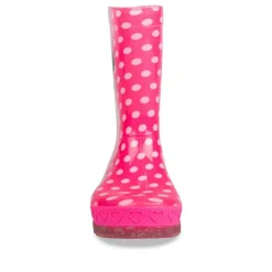 Bottes De Pluie ROSE Fille Motif A Pois A Enfiler