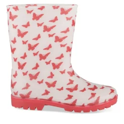 Bottes De Pluie ROUGE Fille Motif Animal A Enfiler
