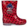 Bottes De Pluie ROUGE Fille Motif A Pois A Enfiler