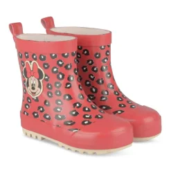 Bottes De Pluie ROUGE Fille Motif Animal A Enfiler