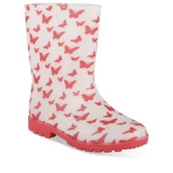 Bottes De Pluie ROUGE Fille Motif Animal A Enfiler
