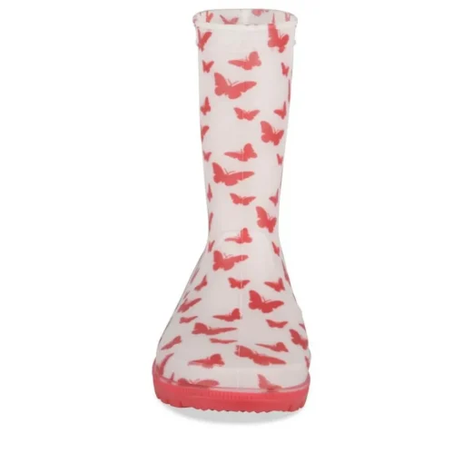 Bottes De Pluie ROUGE Fille Motif Animal A Enfiler