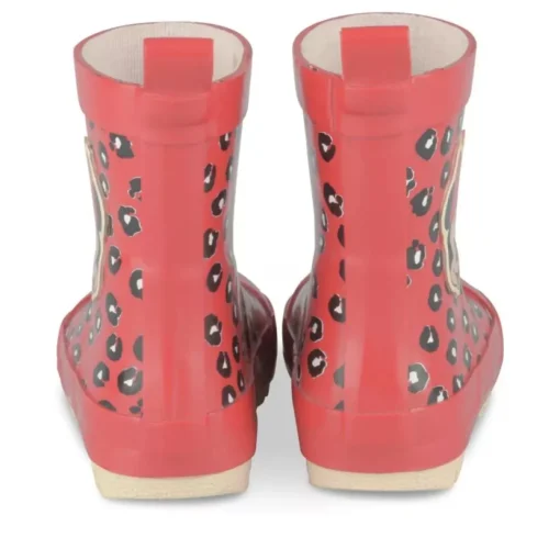 Bottes De Pluie ROUGE Fille Motif Animal A Enfiler