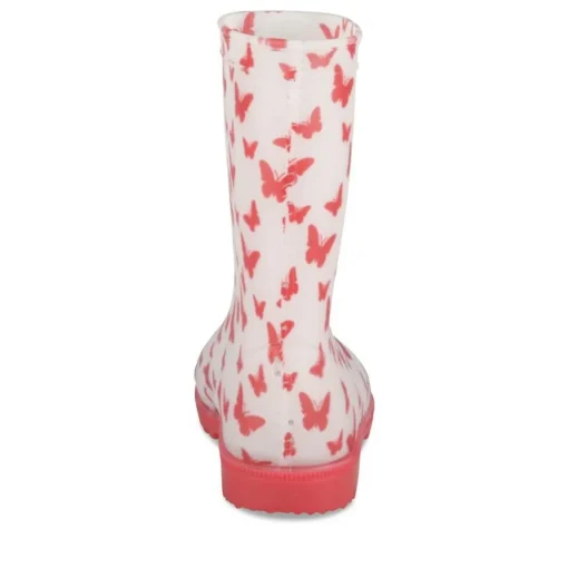 Bottes De Pluie ROUGE Fille Motif Animal A Enfiler