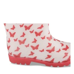 Bottes De Pluie ROUGE Fille Motif Animal A Enfiler